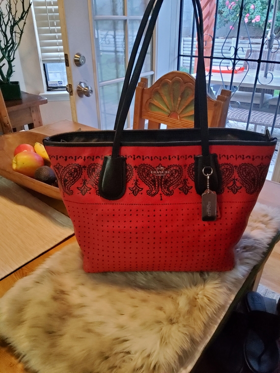 Coach Handbags - Coach "Bandana" Tote GUC ~ Partly Cloudy Condition 36357